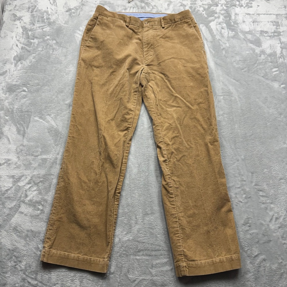 Polo Ralph Lauren Pants Mens 33x30 Brown Corduroy Chino Classic Fit Straight Leg